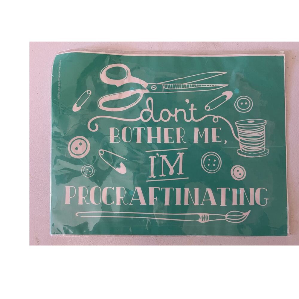Chalk Couture  8.5 x 11 Reusable  Procraftinating Transfer - Picture 3 of 3